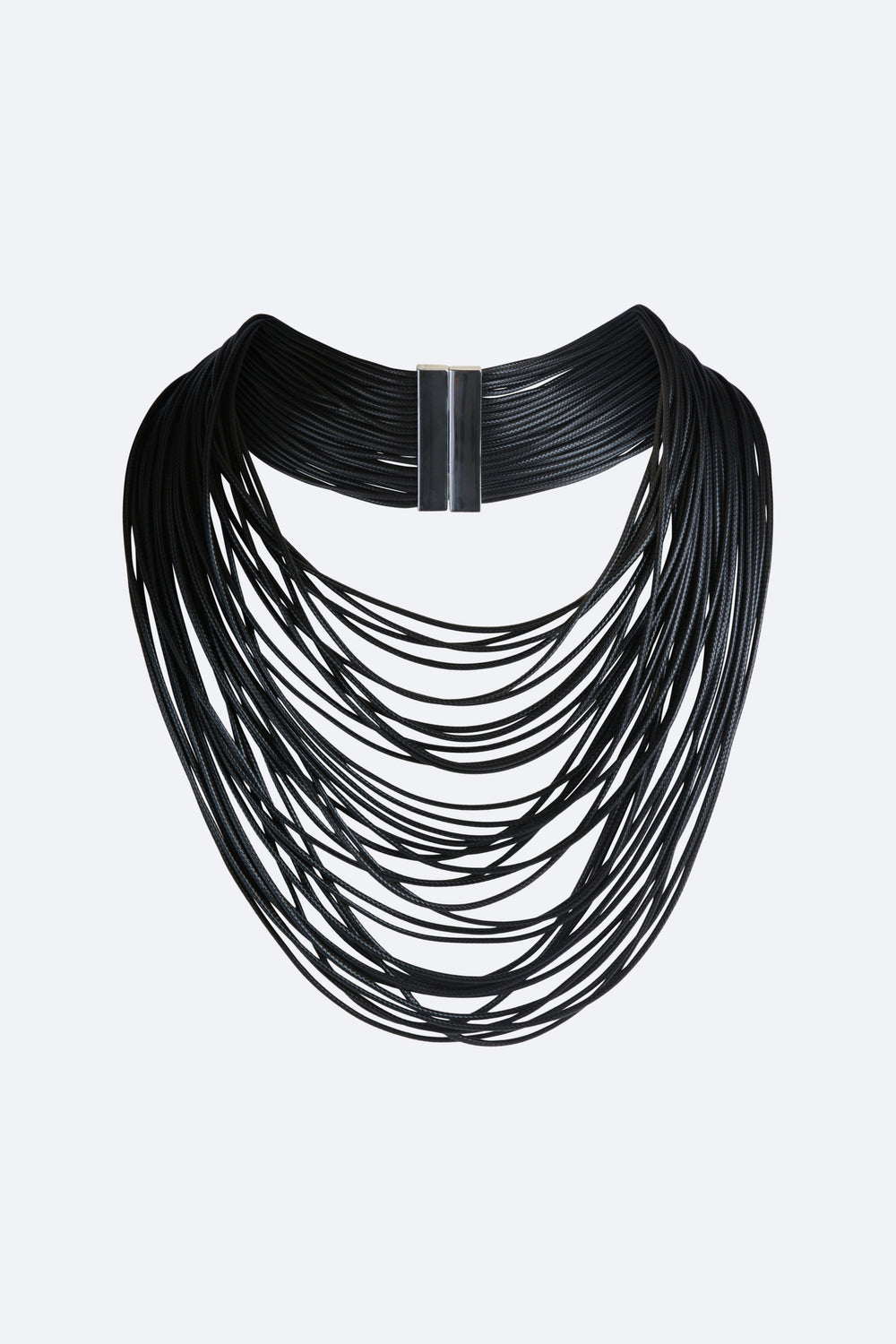 Leather Layered Necklace - Black