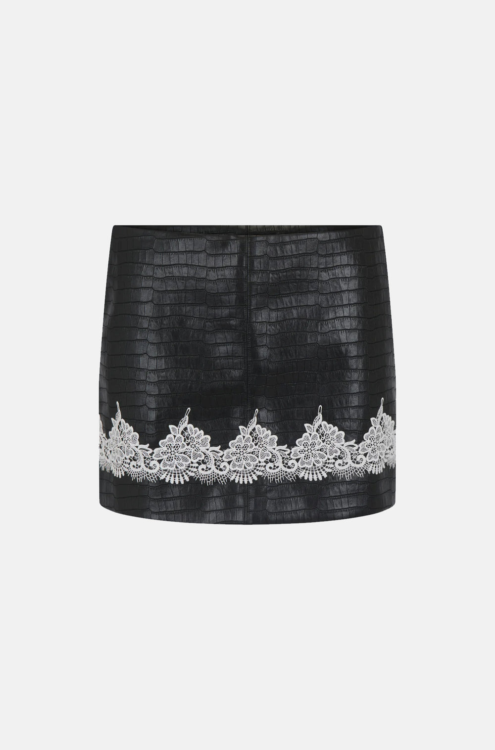 Midnight Lace Mini Skirt - Black