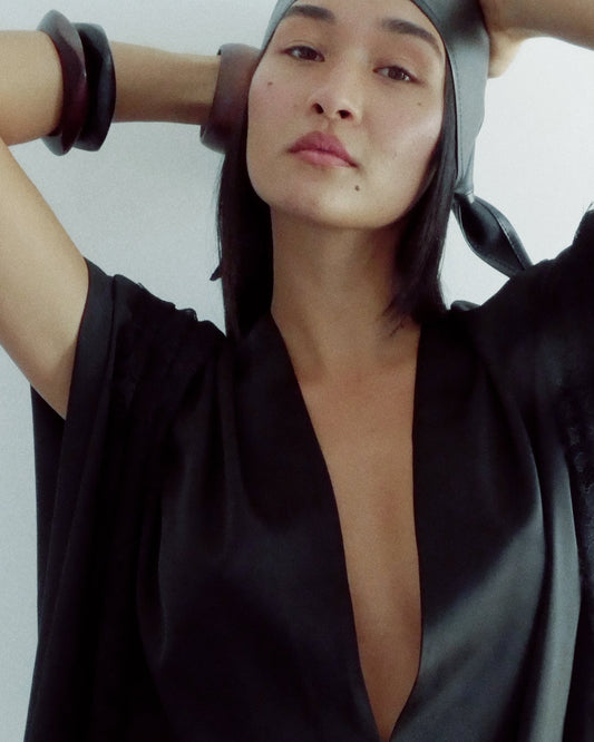 Wooden Bangles Trio - Black/Brown