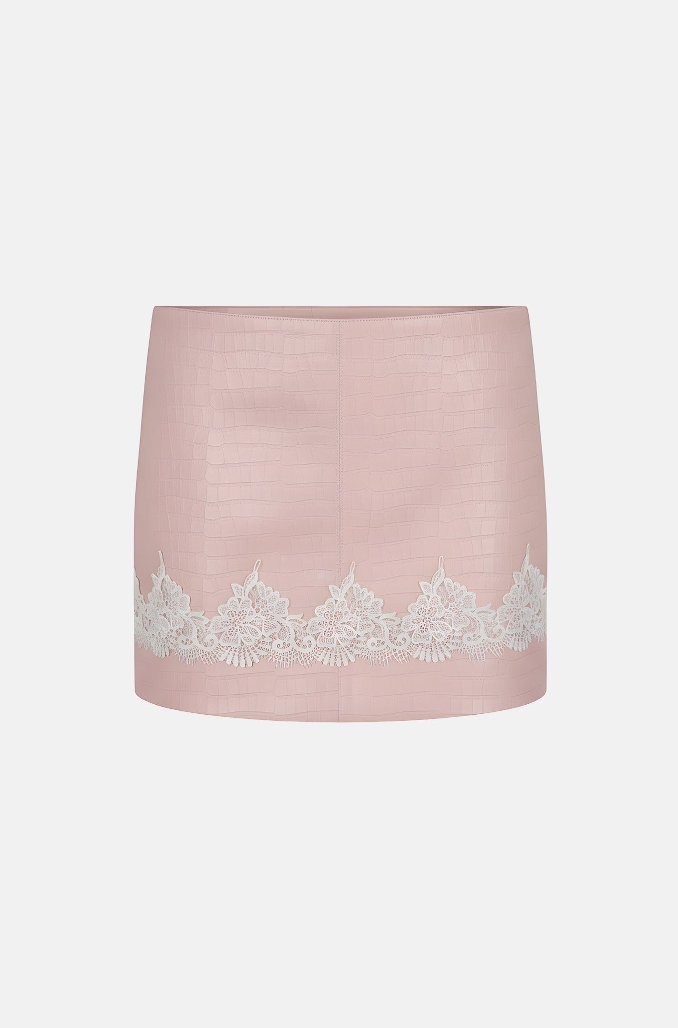 Midnight Lace Mini Skirt - Soft Pink